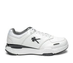 Outside profile details on the KURU Footwear KINETIC 2 Men's Anti-Slip Sneaker in BrightWhite-Graphite