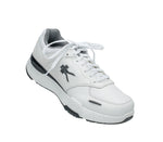Toe touch view on KURU Footwear KINETIC 2 Men's Anti-Slip Sneaker in BrightWhite-Graphite