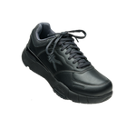 Toe touch view on KURU Footwear KINETIC 2 WIDE Men's Anti-Slip Sneaker in Smokestack-Black