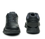 Front and back view on KURU Footwear KINETIC 2 WIDE Men's Anti-Slip Sneaker in Smokestack-Black
