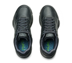 Top view of KURU Footwear KINETIC 2 WIDE Men's Anti-Slip Sneaker in Smokestack-Black
