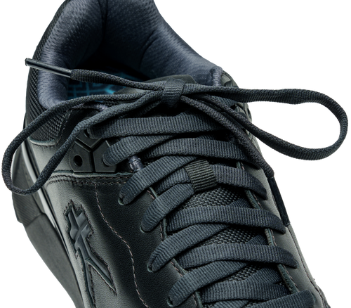 Close-up of the laces on the KURU Footwear KINETIC 2 Men's Anti-Slip Sneaker in Smokestack-Black