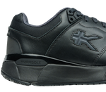 Close-up of the ankle on the KURU Footwear KINETIC 2 Men's Anti-Slip Sneaker in Smokestack-Black