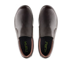 Top view of KURU Footwear KIVI WIDE Men's Slip-on Shoe in EspressoBrown