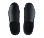 Top view of KURU Footwear KIVI WIDE Women's Slip-on Shoe in JetBlack-FogGray