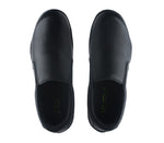 Top view of KURU Footwear KIVI WIDE Men's Slip-on Shoe in JetBlack-FogGray