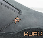 Close-up of the material on the KURU Footwear KIVI Men's Slip-on Shoe in LeadGray-Tan