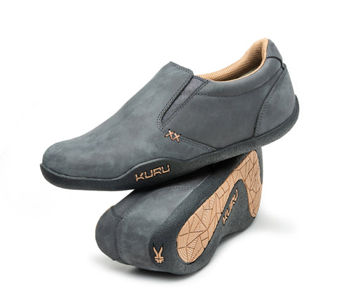 Stacked view of  KURU Footwear KIVI WIDE Men's Slip-on Shoe in LeadGray-Tan