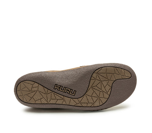 Detail of the sole pattern on the KURU Footwear KIVI Men's Slip-on Shoe in Warmstone
