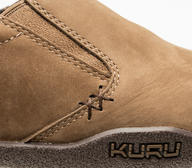 Close-up of the material on the KURU Footwear KIVI WIDE Women's Slip-on in Warmstone