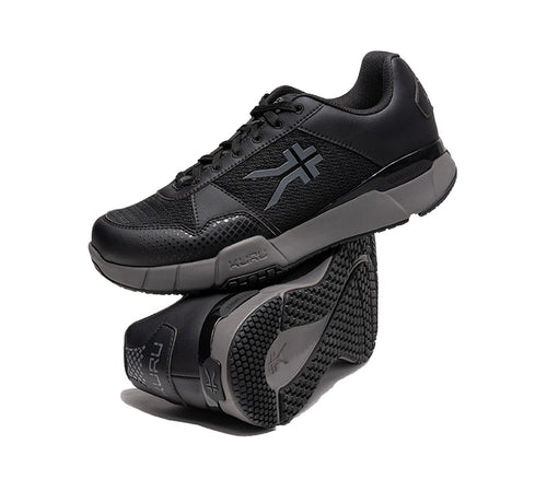 Stacked view of  KURU Footwear QUANTUM 2.0 WIDE Men's Fitness Sneaker in Jet Black/Slate Gray