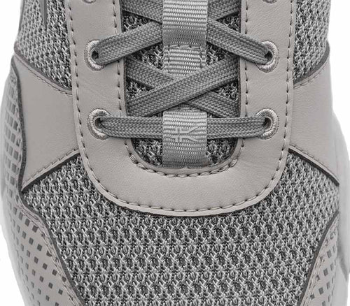 Close-up of the material on the KURU Footwear QUANTUM 2.0 Men's Fitness Sneaker in Storm Gray