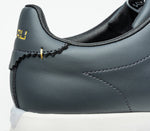 Close-up of the ankle on the KURU Footwear ROAM Men's Classic Court Sneaker in EmpireSteel-GoldenYellow