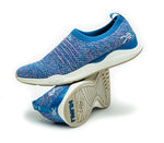 Stacked view of  KURU Footwear STRIDE WIDE Women's Slip-on Sneaker in CobaltBlue-Confetti