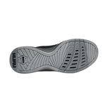 Detail of the sole pattern on the KURU Footwear STRIDE Women's Slip-on Sneaker in JetBlack-SlateGray