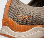 Close-up of the material on the KURU Footwear STRIDE WIDE Women's Slip-on Sneaker in Sand-Apricot