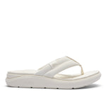 White sandal with a visible brand logo on a white background