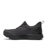 Black athletic shoe on a white background