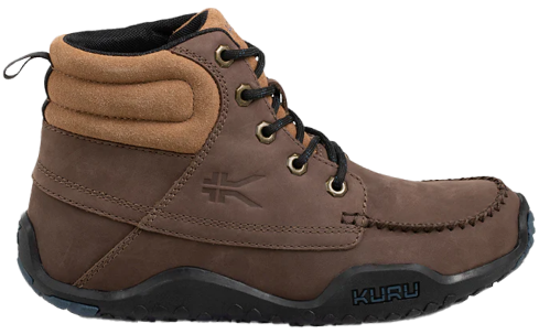 Outside profile details on the KURU Footwear QUEST Women's Hiking Boot in MustangBrown-Black, great for foot pain.
