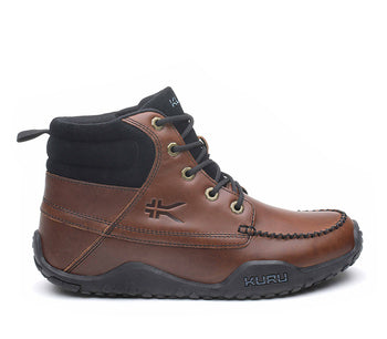 Outside profile details on the KURU Footwear QUEST Men's Hiking Boot in JavaBrown-JetBlack