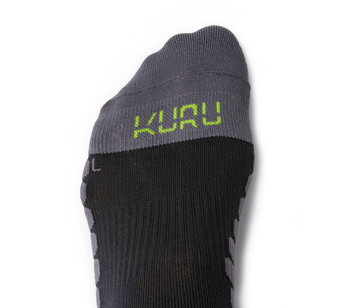 close up toe details on the KURU Footwear SPARC 2.0 Ankle Sock in Black
