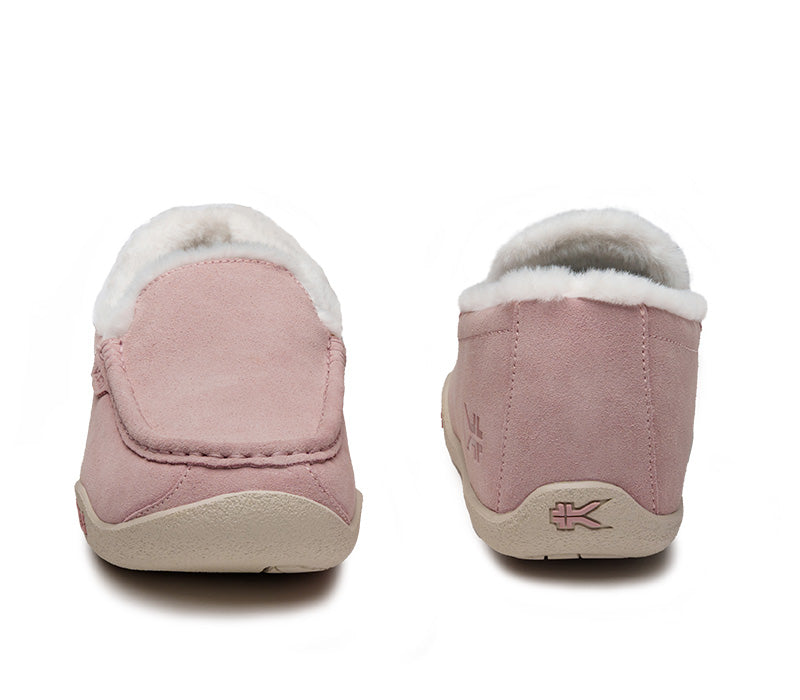 Front and back view on KURU Footwear LOFT Women's Slipper in Soft Pink/Vanilla