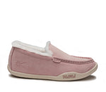 Outside profile details on the KURU Footwear LOFT Women's Slipper in Soft Pink/Vanilla