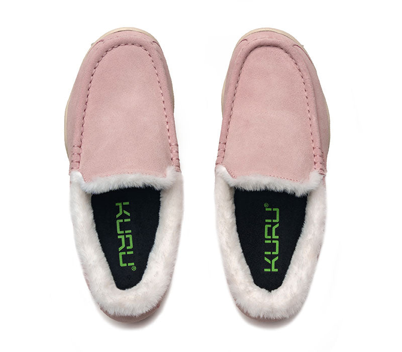 Top view of KURU Footwear LOFT Women's Slipper in Soft Pink/Vanilla
