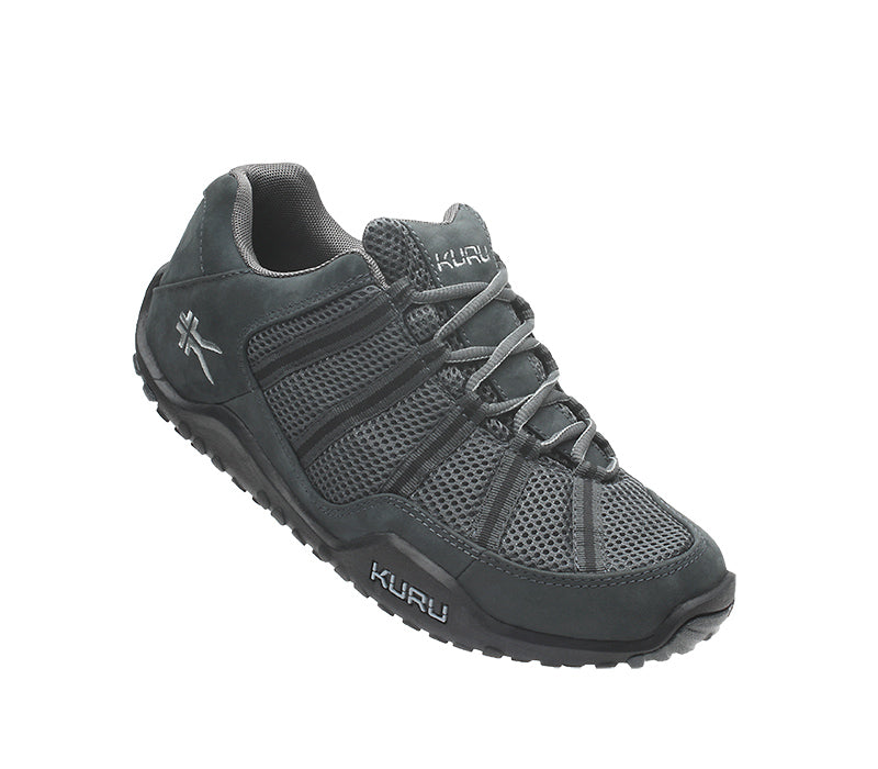 Toe touch view on KURU Footwear CHICANE Men's Trail Hiking Shoe in EmpireSteel-Black-Basalt