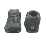 Front and back view on KURU Footwear CHICANE Men's Trail Hiking Shoe in EmpireSteel-Black-Basalt