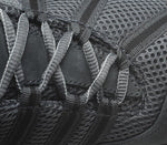 Close-up of the material on the KURU Footwear CHICANE Men's Trail Hiking Shoe in EmpireSteel-Black-Basalt