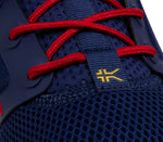 Close-up of the material on the KURU Footwear ATOM Men's Athletic Sneaker in USANavy-Red-Gold
