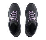 Top view of KURU Footwear CHICANE WIDE Women's Trail Hiking Shoe in SmokeGray-JetBlack-Violet
