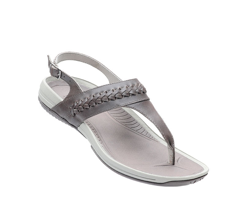 Toe touch view on KURU Footwear LETTI Women's Sandal in Bronze-Bone